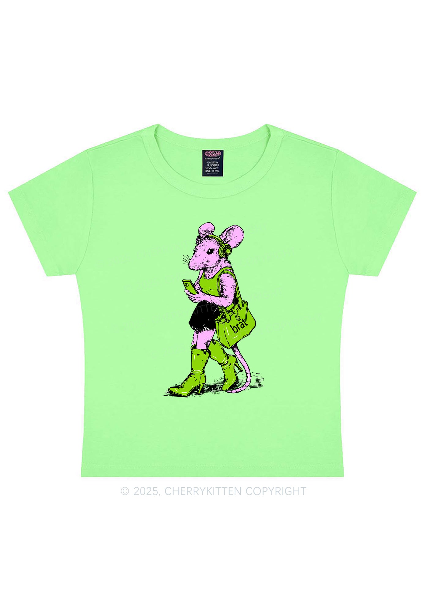 Brat Girl Y2K Baby Tee Cherrykitten