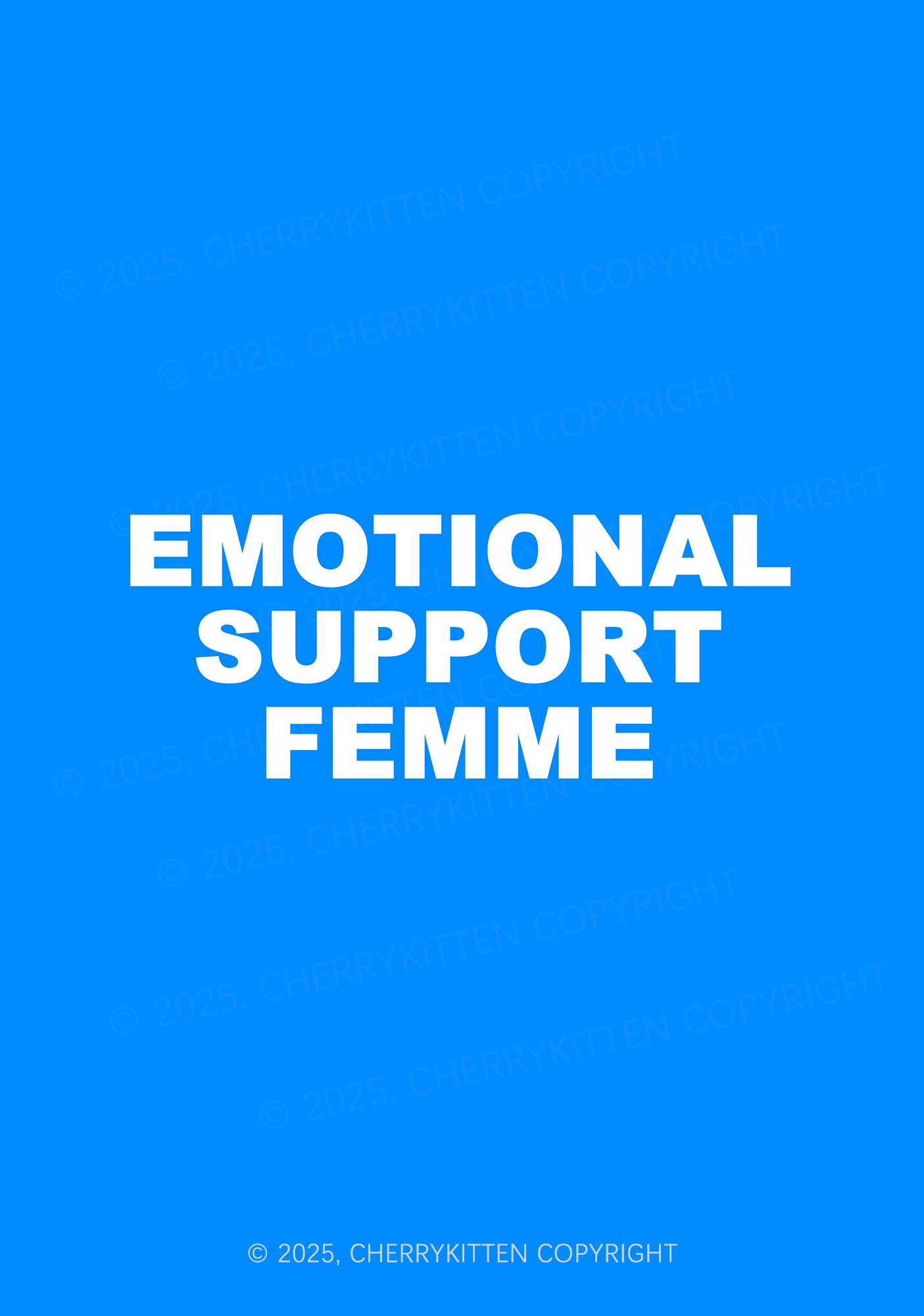 Emotional Support Femme 1Pc Y2K Pin Badge Cherrykitten