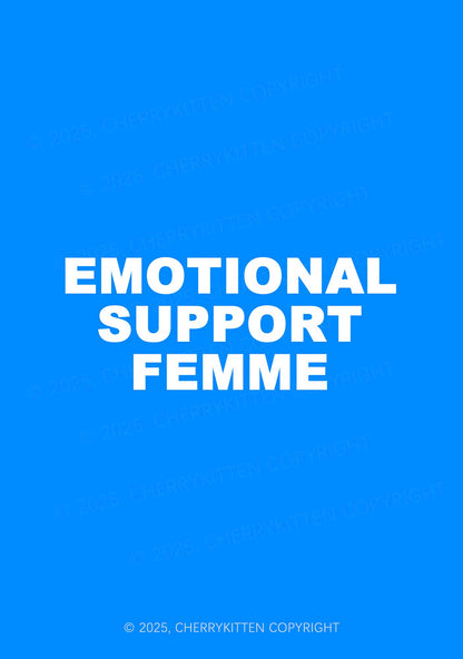 Emotional Support Femme 1Pc Y2K Pin Badge Cherrykitten