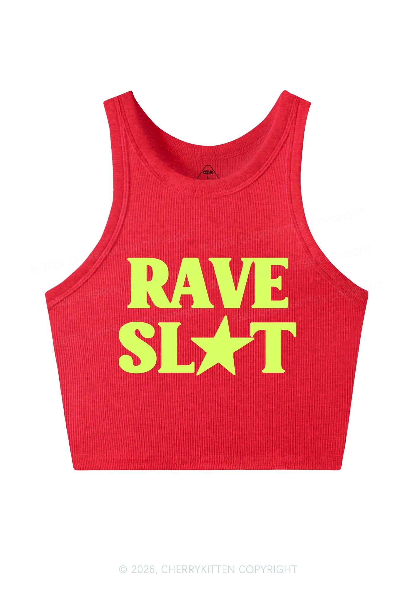 Rave Slxt Y2K Crop Tank Top Cherrykitten