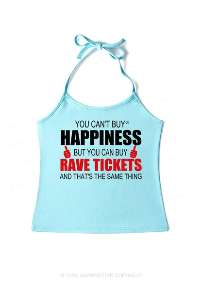 Happiness Rave Tickets Y2K Halter Neck Cami Cherrykitten