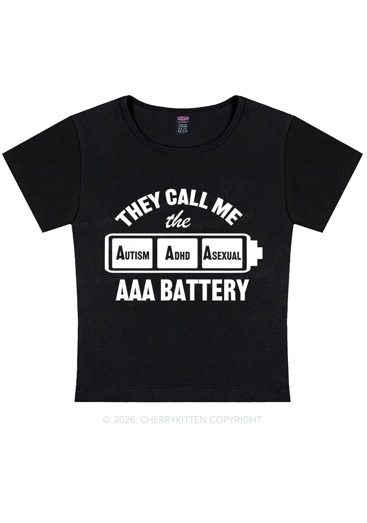 They Call Me AAA Battery Pride Y2K Baby Tee Cherrykitten