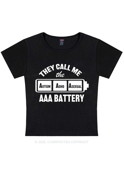 They Call Me AAA Battery Pride Y2K Baby Tee Cherrykitten