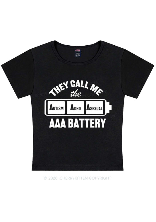They Call Me AAA Battery Pride Y2K Baby Tee Cherrykitten