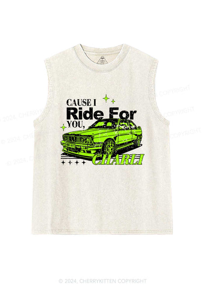 Ride For CX Y2K Washed Tank Cherrykitten
