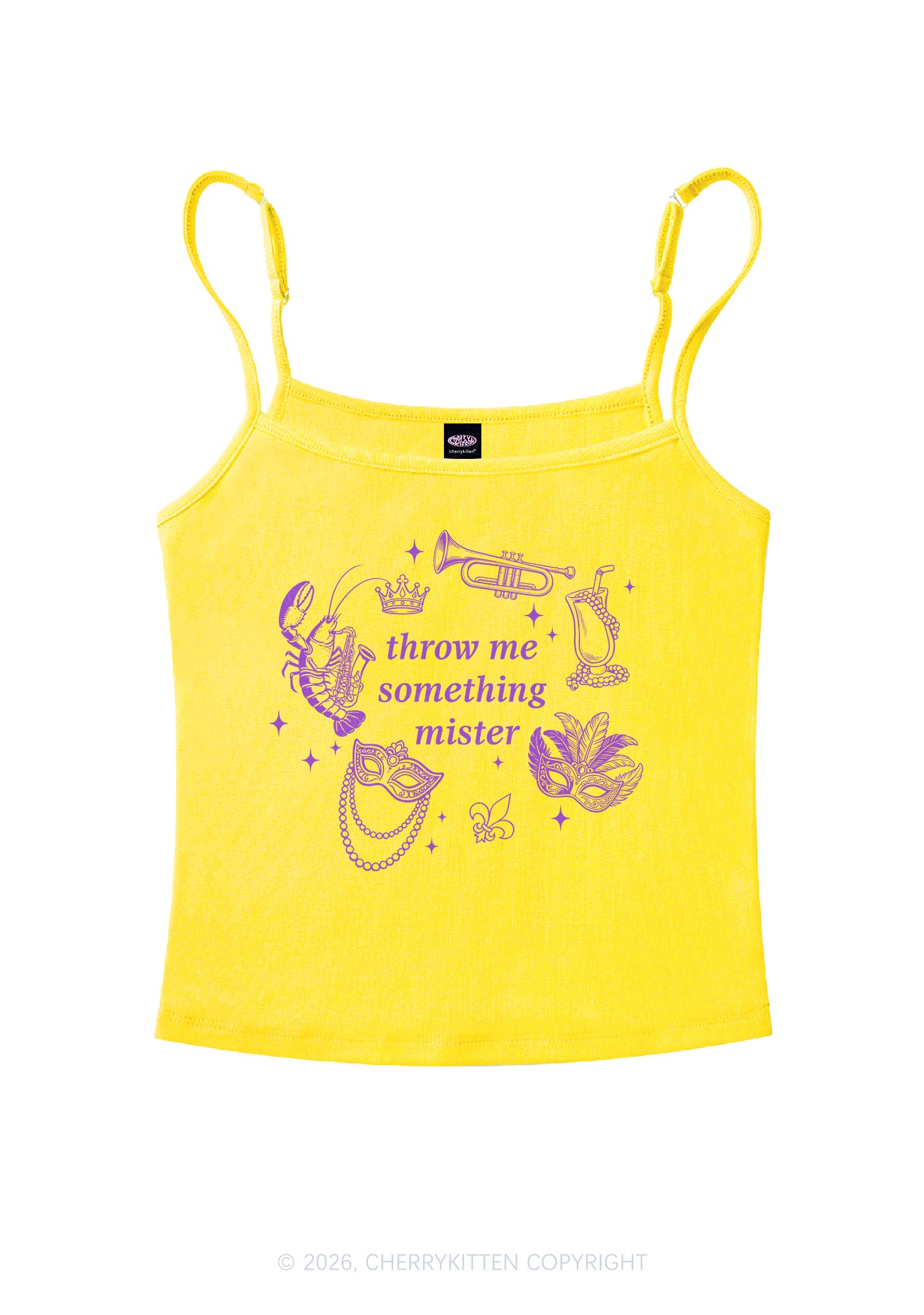 Throw Me Something Mister Y2K Spaghetti Strap Cami Cherrykitten