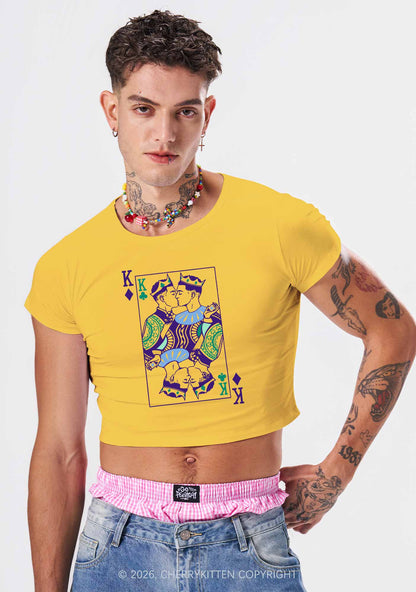 Gay King Pride Y2K Baby Tee Cherrykitten