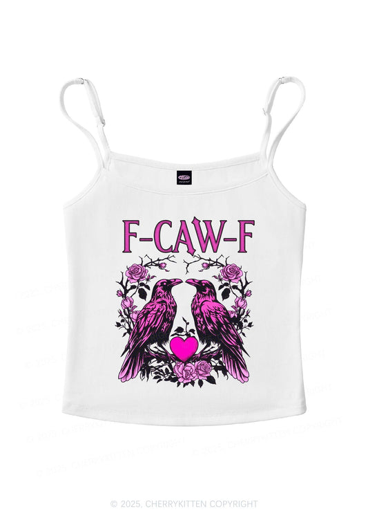 F CAW F Pink Ravens Valentine's Day Y2K Spaghetti Strap Cami Cherrykitten