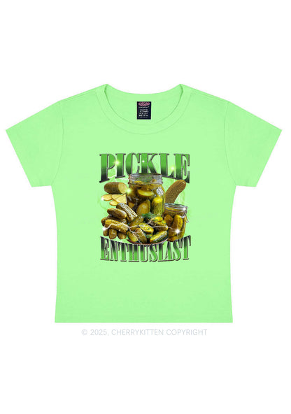 Pickle Enthusiast Y2K Baby Tee Cherrykitten