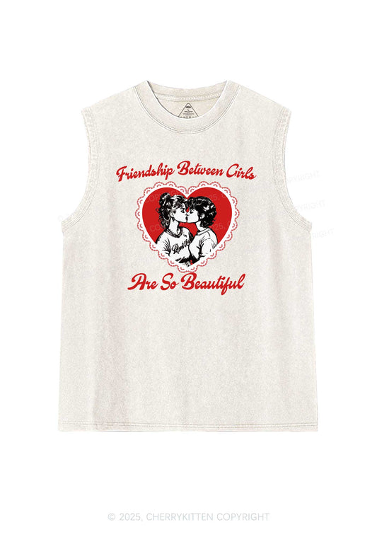 Friendship Between Girls Pride Y2K Washed Muscle Tank Cherrykitten