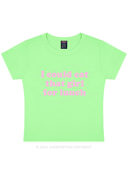 Eat That Girl For Lunch Y2K Baby Tee Cherrykitten