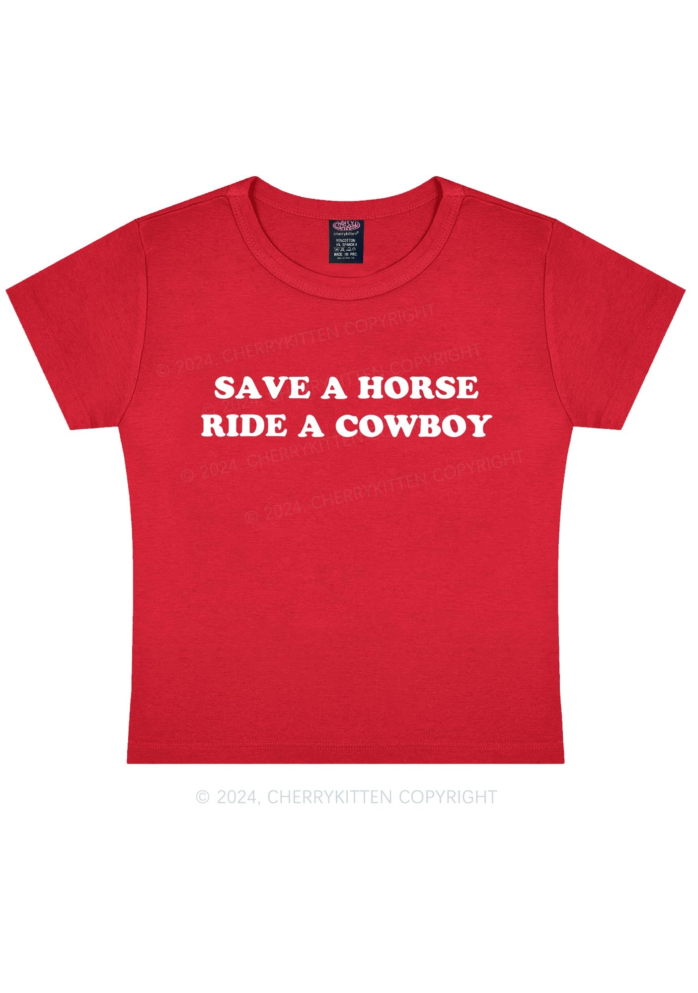 Save A Horse Y2K Baby Tee Cherrykitten