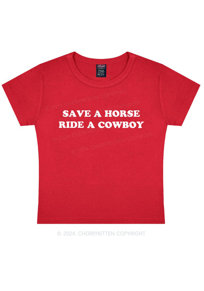 Save A Horse Y2K Baby Tee Cherrykitten