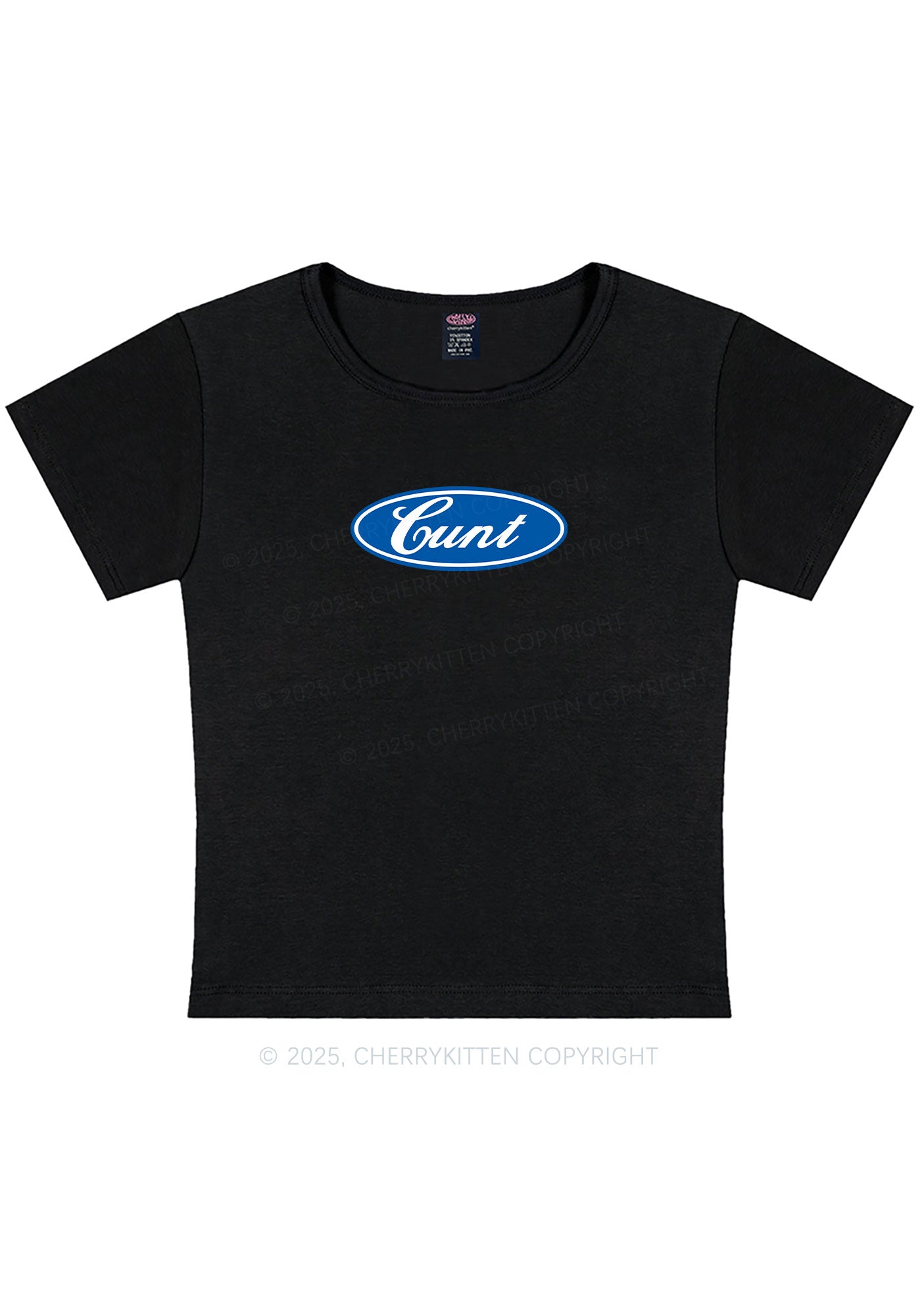 Oval Cxxt Y2K Baby Tee Cherrykitten