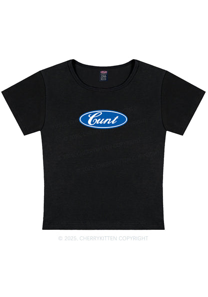 Oval Cxxt Y2K Baby Tee Cherrykitten