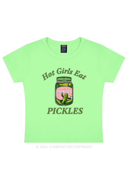Hot Girls Eat Pickles Y2K Baby Tee Cherrykitten