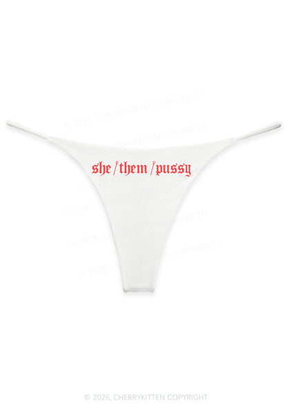 She Them Puxxy Pride Y2K Bikini String Thong Cherrykitten