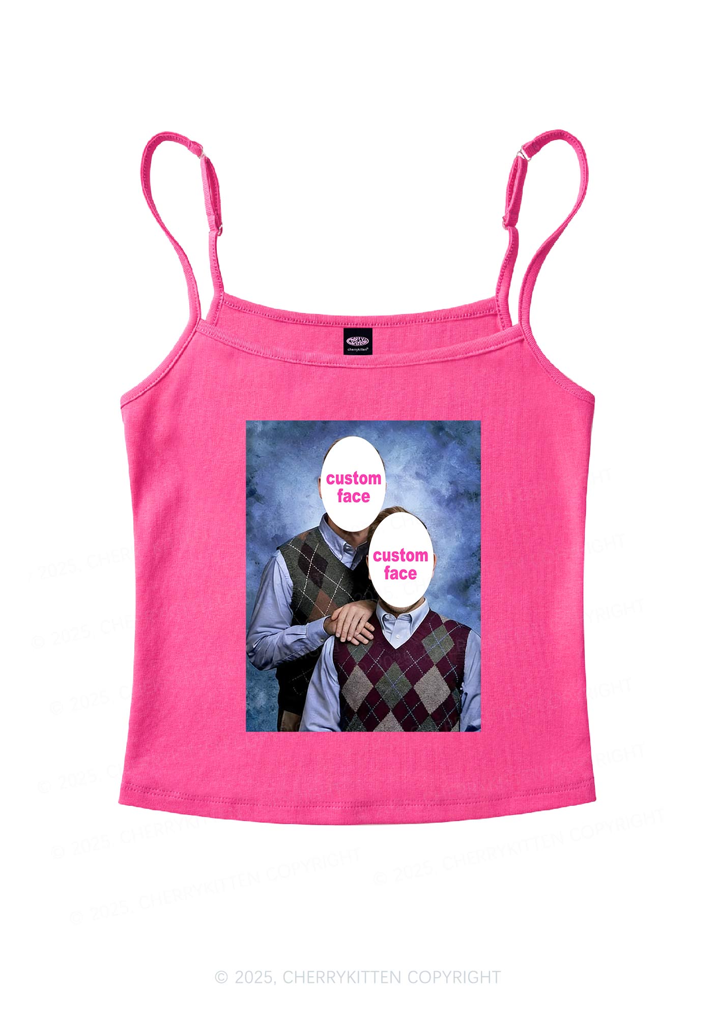 Custom Step Brothers Portrait Y2K Spaghetti Strap Cami Cherrykitten