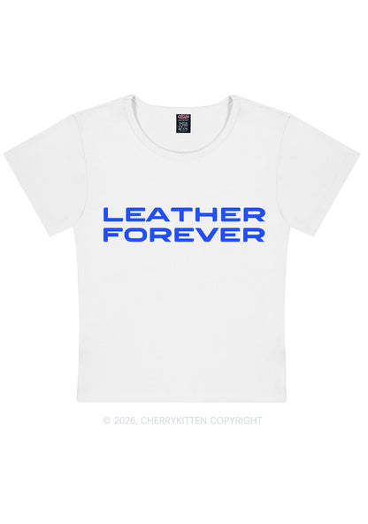 Leather Forever Y2K Baby Tee Cherrykitten