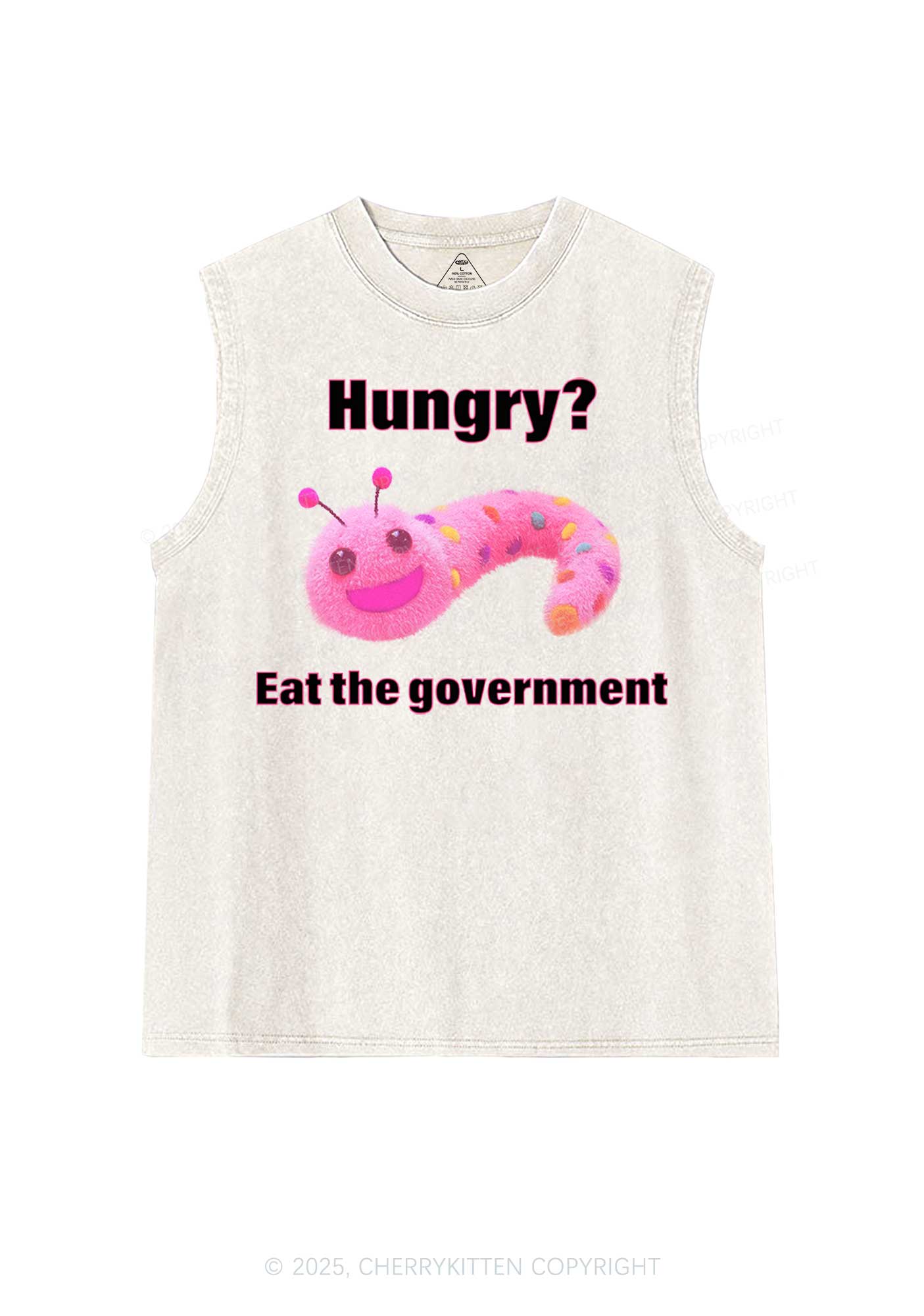 Eat The Government Y2K Washed Muscle Tank Cherrykitten