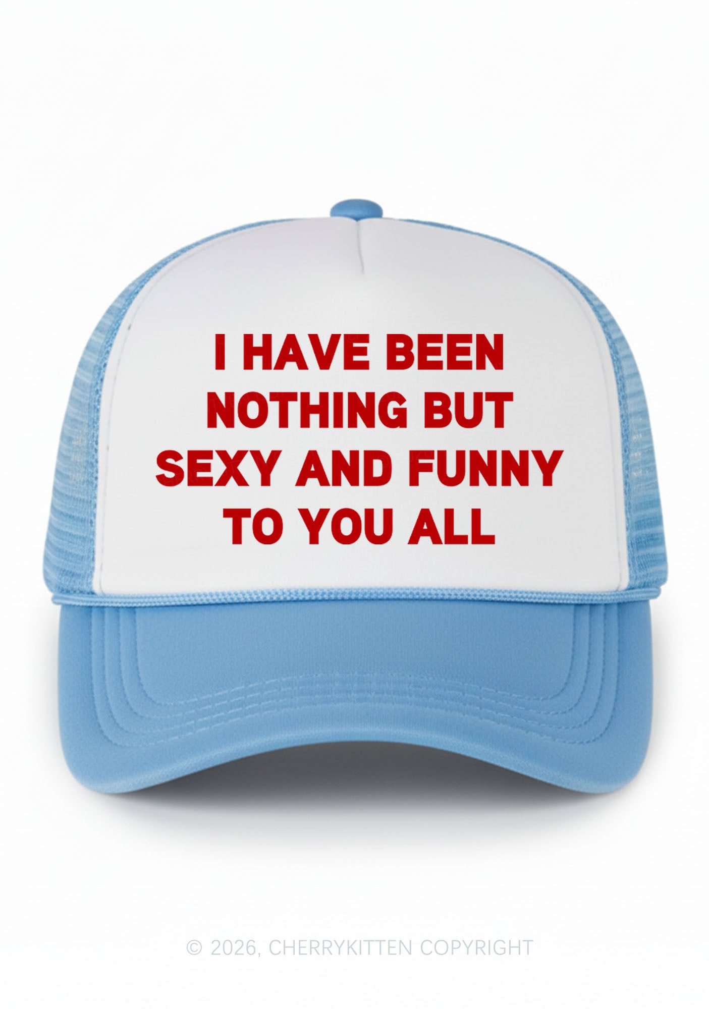 I Have Been Funny Y2K Colorblock Trucker Hat Cherrykitten