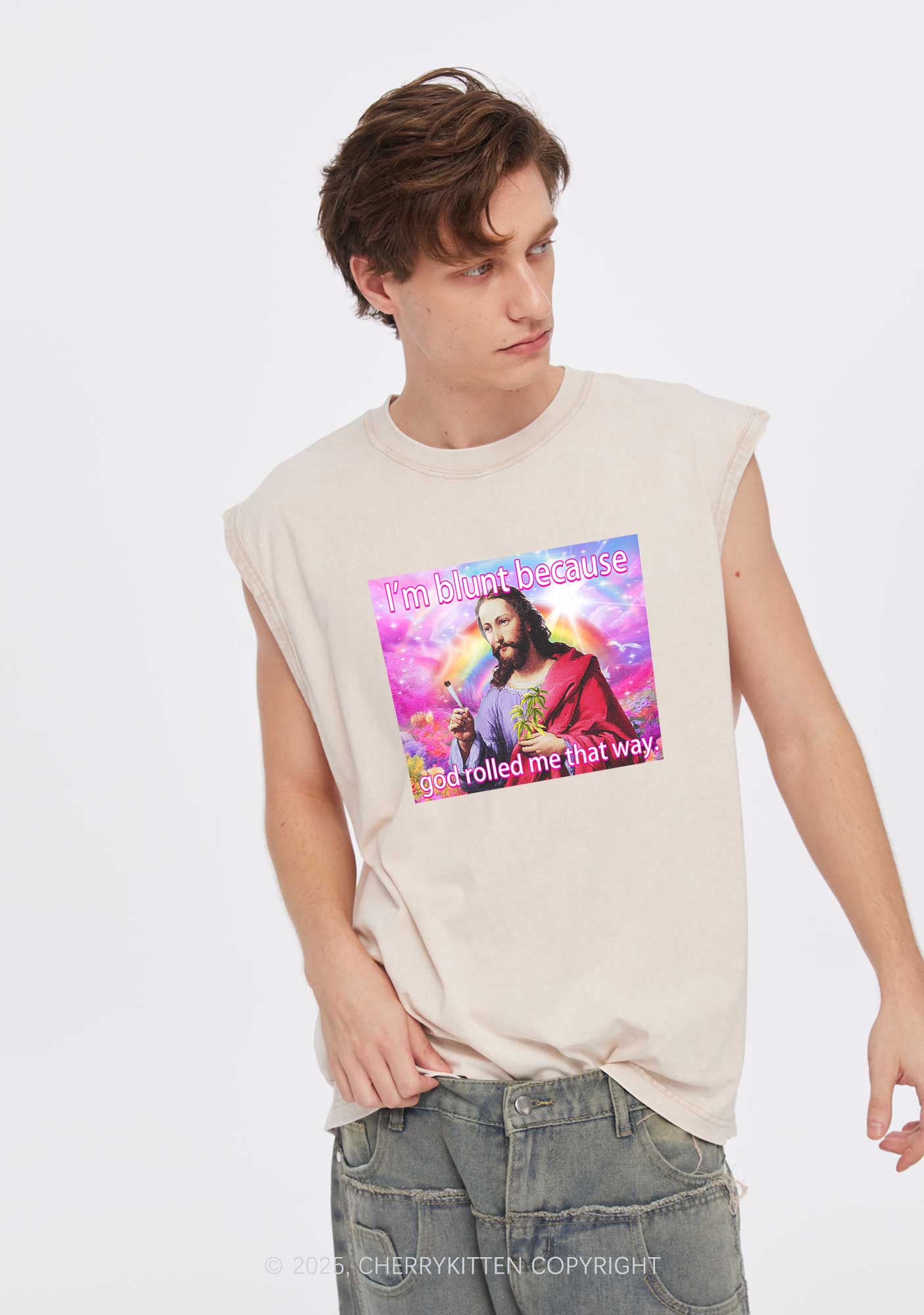 Im Blunt Y2K Washed Muscle Tank Cherrykitten