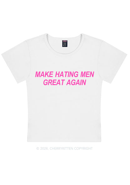 Make Hating Men Great Again Y2K Baby Tee Cherrykitten