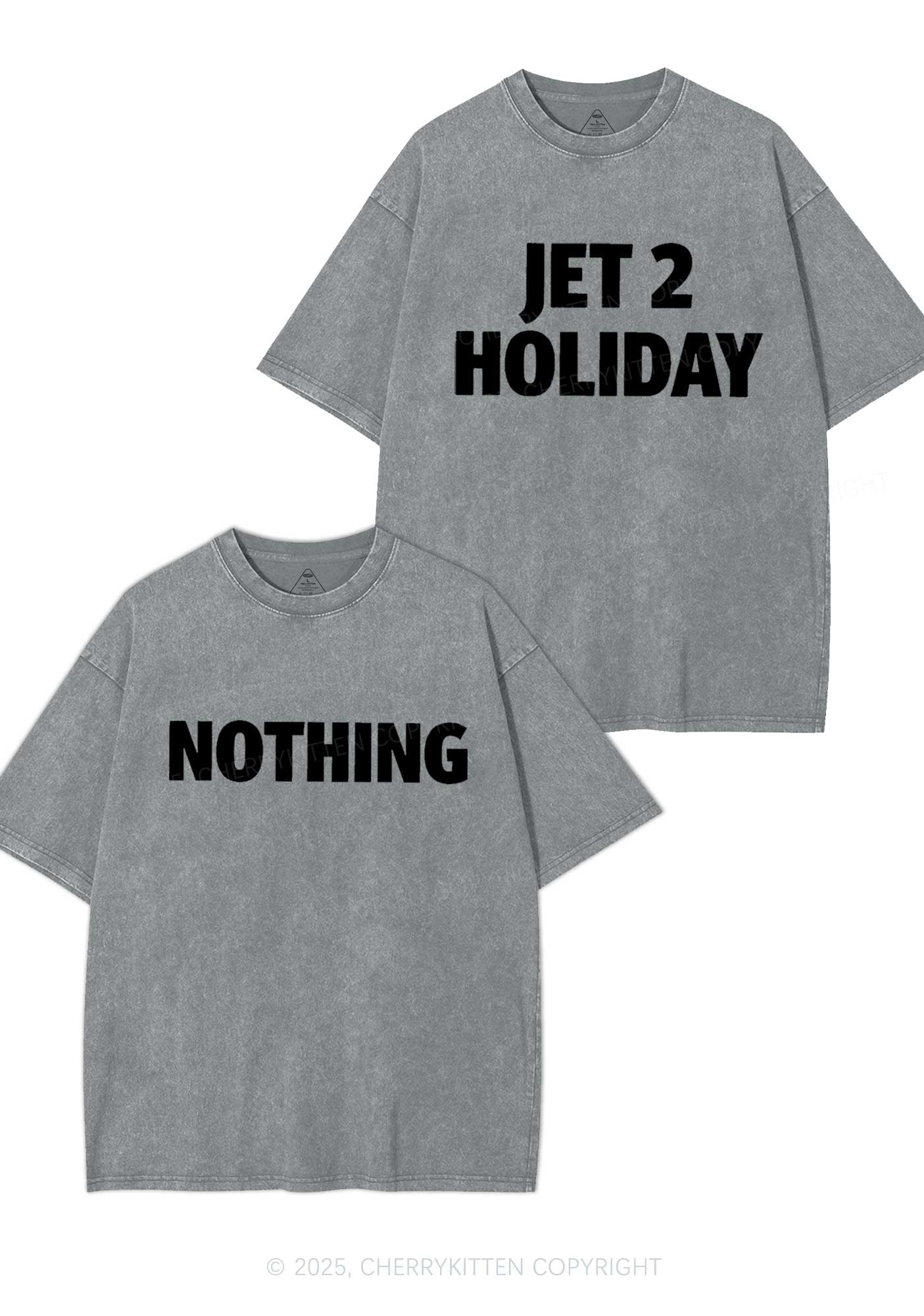 Jet Holiday Nothing Y2K Valentine's Day Washed Tee Cherrykitten