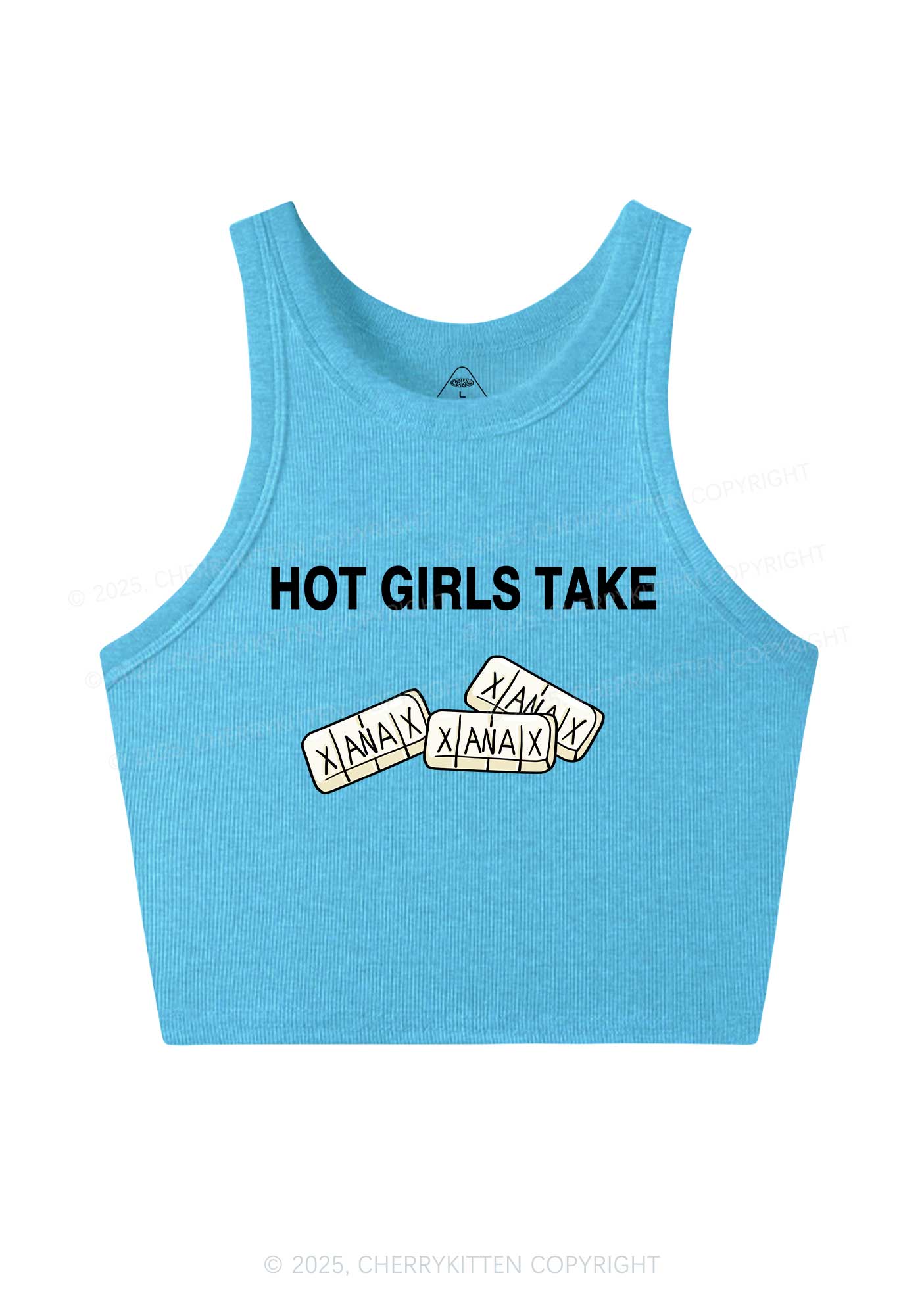 Hot Girls Take Xanax Y2K Crop Tank Top Cherrykitten