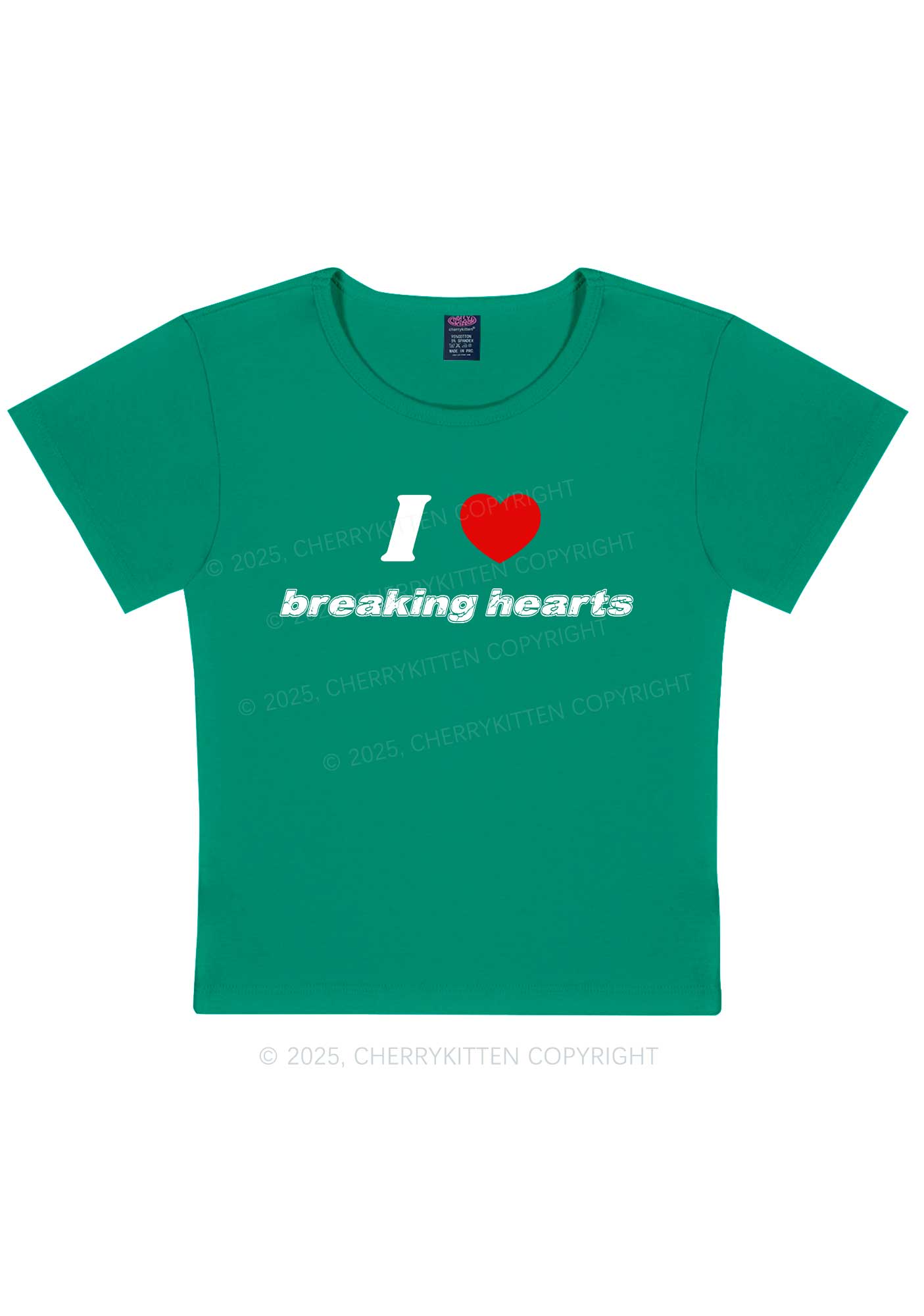 I Love Breaking Hearts Y2K Baby Tee Cherrykitten