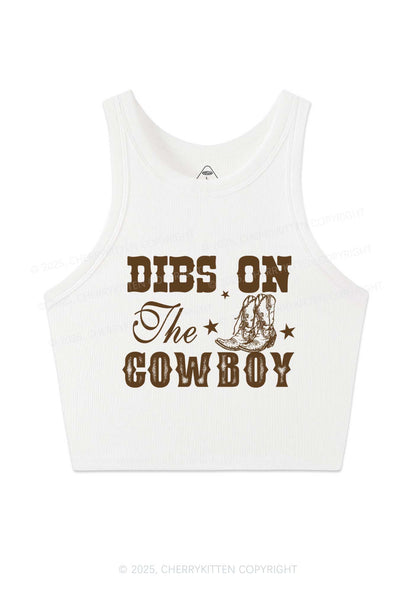 Dibs On The Cowboy Y2K Crop Tank Top Cherrykitten