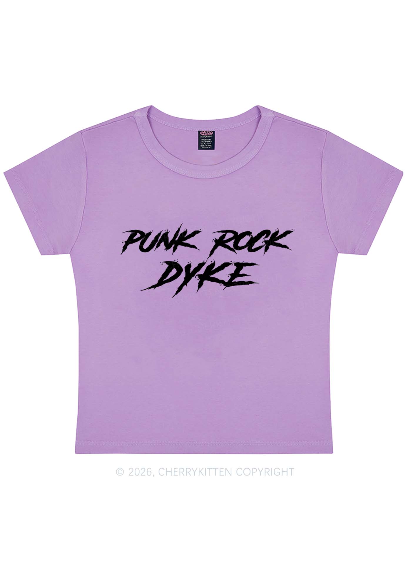 Punk Rock Dyke Pride Y2K Baby Tee Cherrykitten