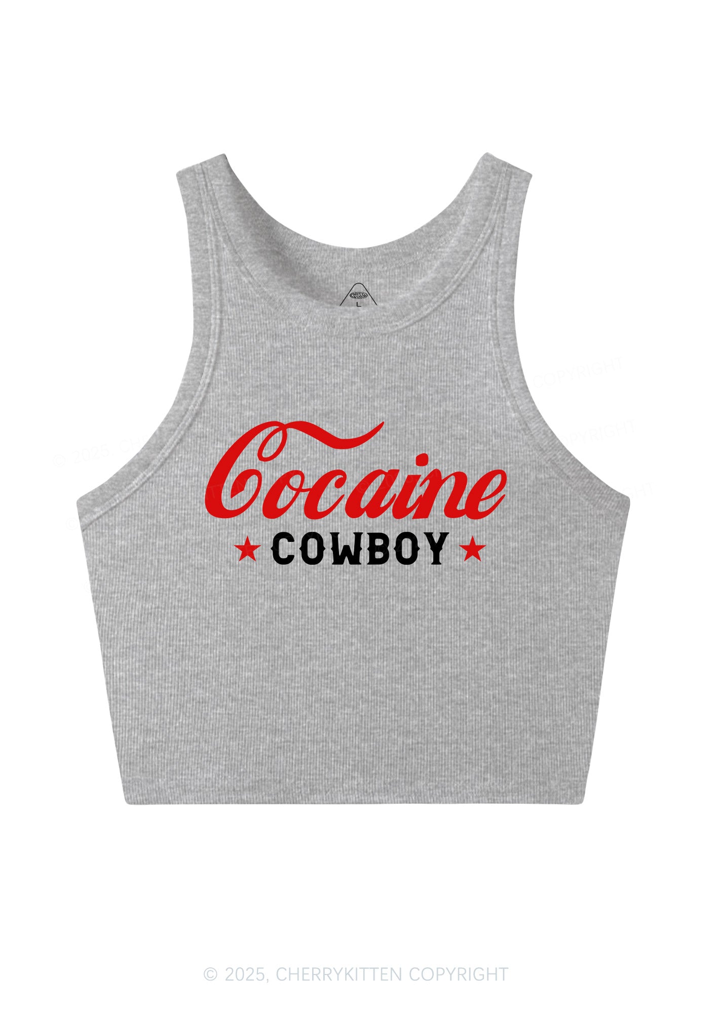 Cola Cowboy Y2K Crop Tank Top Cherrykitten