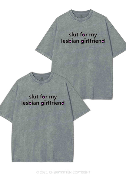 Slxt For My Lesbian GF Y2K Valentine's Day Washed Tee Cherrykitten