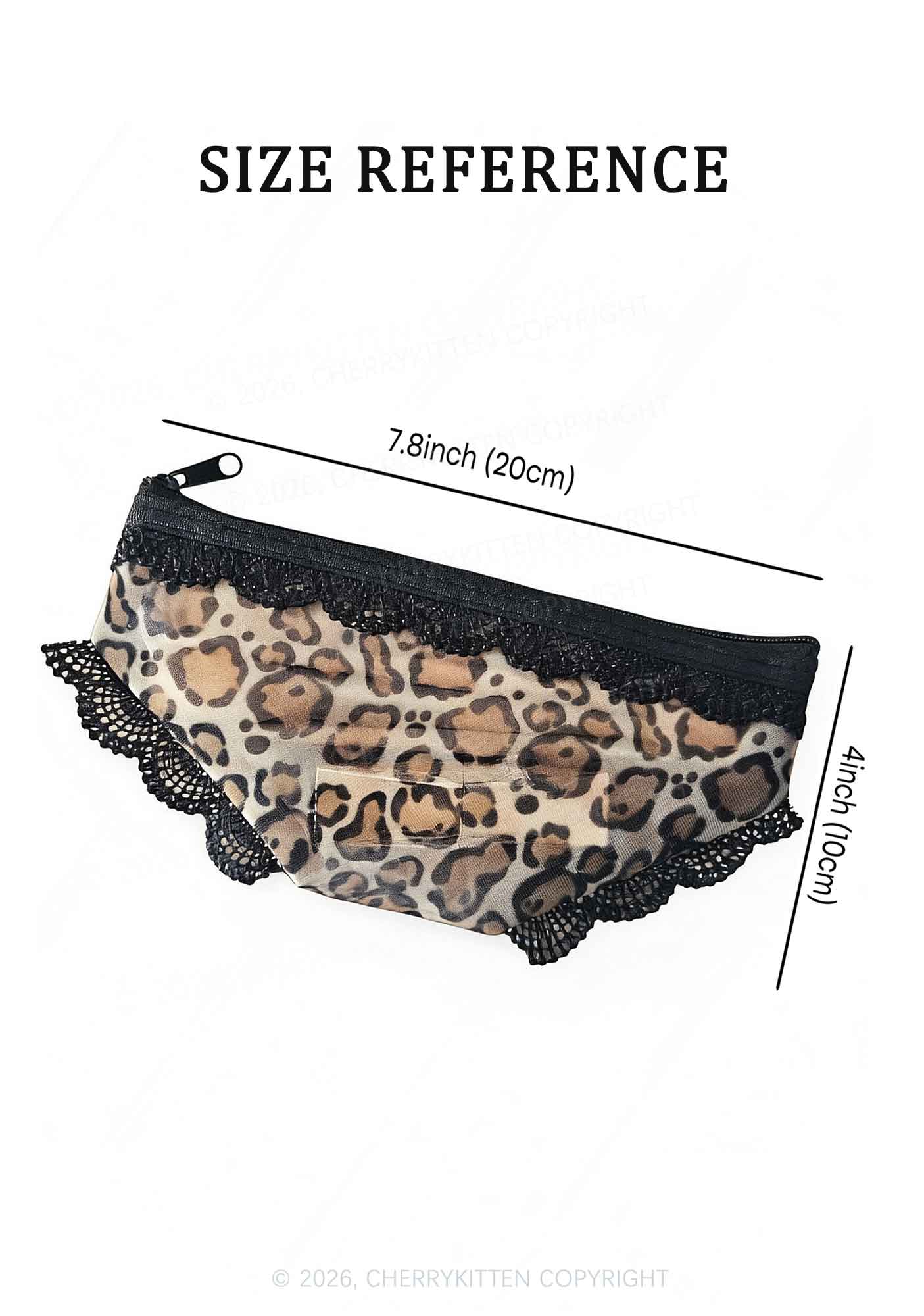 Leopard Y2K Briefs Shape Cosmetic Pouch Cherrykitten