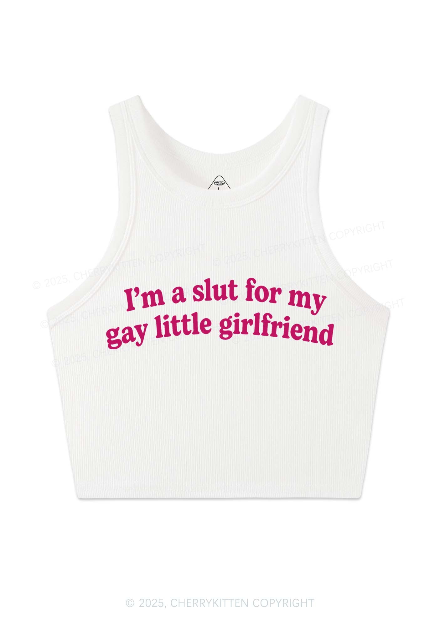 Slxt For My Gay GF Valentine's Day Y2K Crop Tank Top Cherrykitten