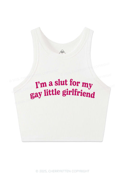 Slxt For My Gay GF Valentine's Day Y2K Crop Tank Top Cherrykitten