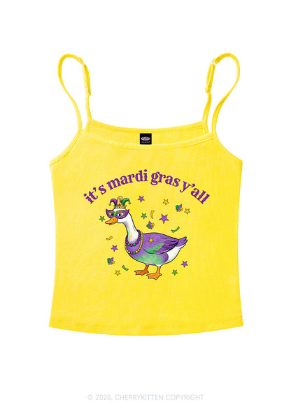 Its Mardi Gras Yall Y2K Spaghetti Strap Cami Cherrykitten