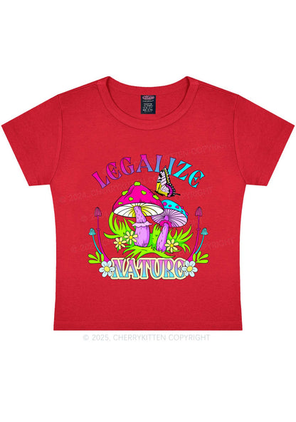 Legalize Nature Shrooms Y2K Baby Tee Cherrykitten