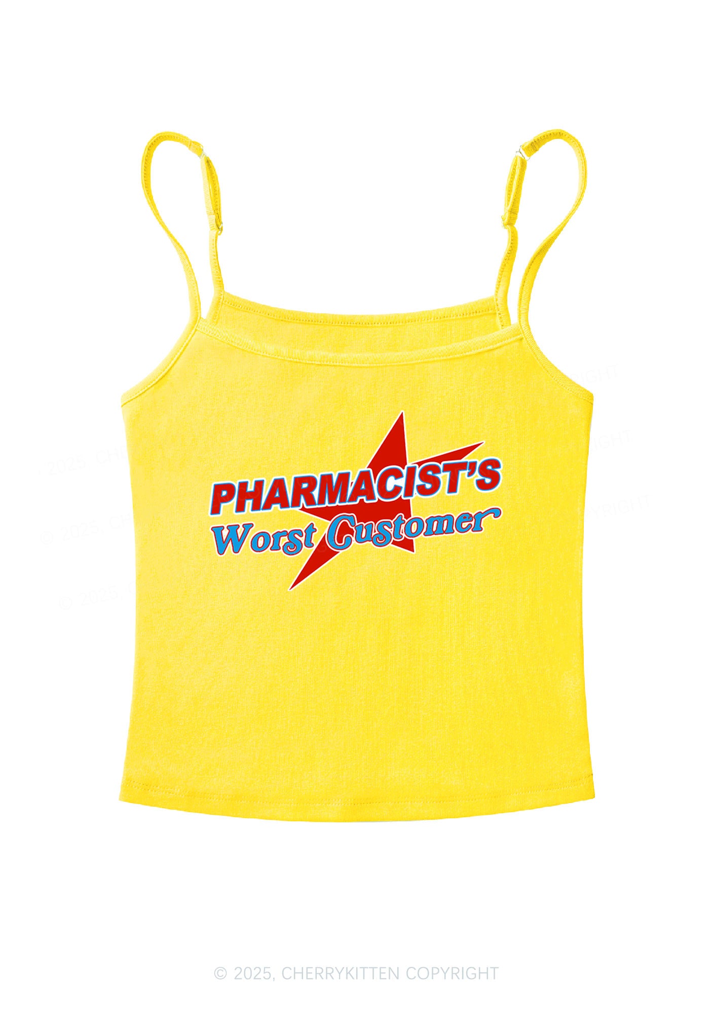 Pharmacists Worst Customer Y2K Spaghetti Strap Cami Cherrykitten