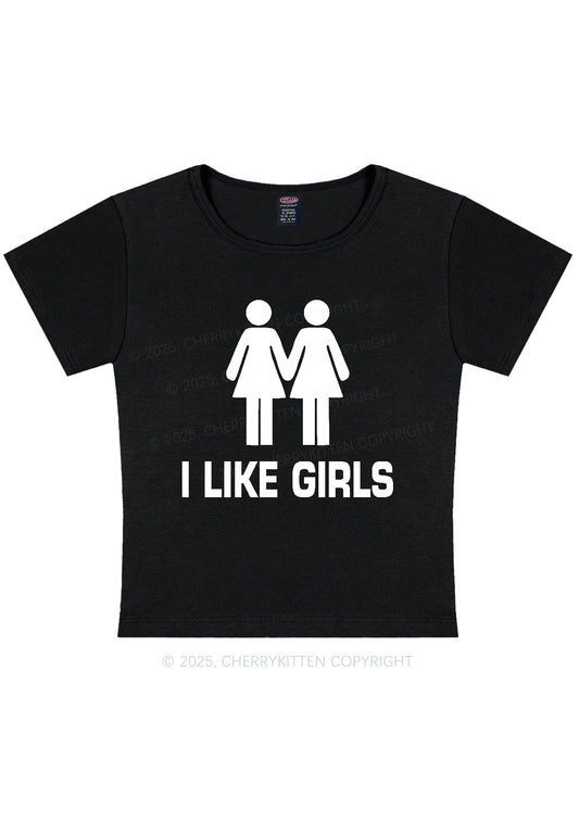 I Like Girls Pride Y2K Baby Tee Cherrykitten