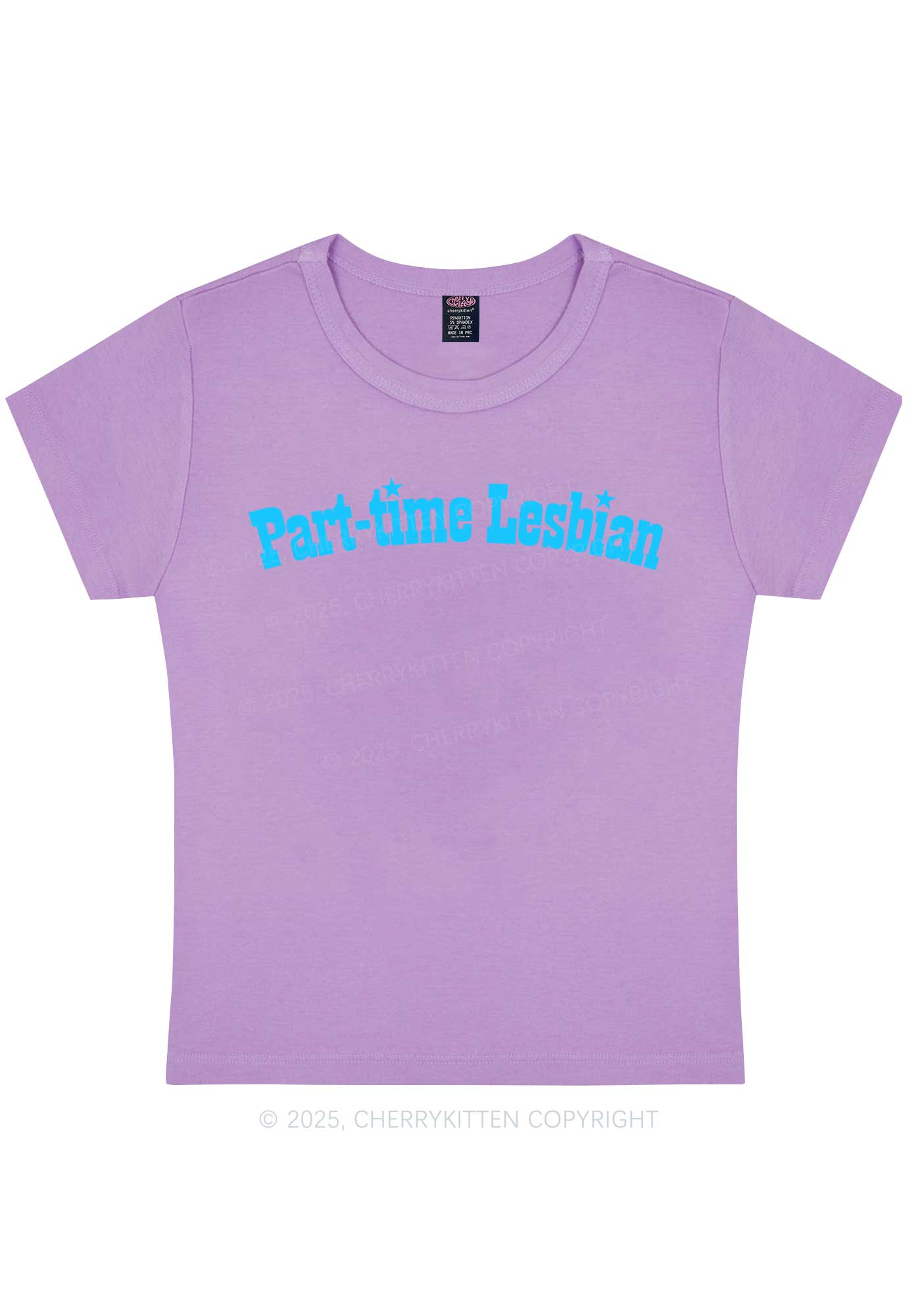 Part Time Lesbian Pride Y2K Baby Tee Cherrykitten