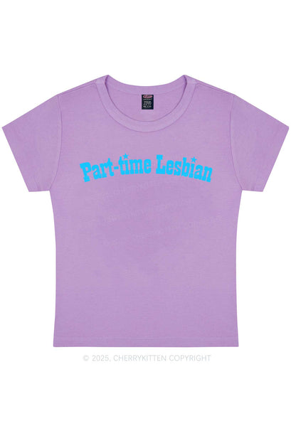 Part Time Lesbian Pride Y2K Baby Tee Cherrykitten