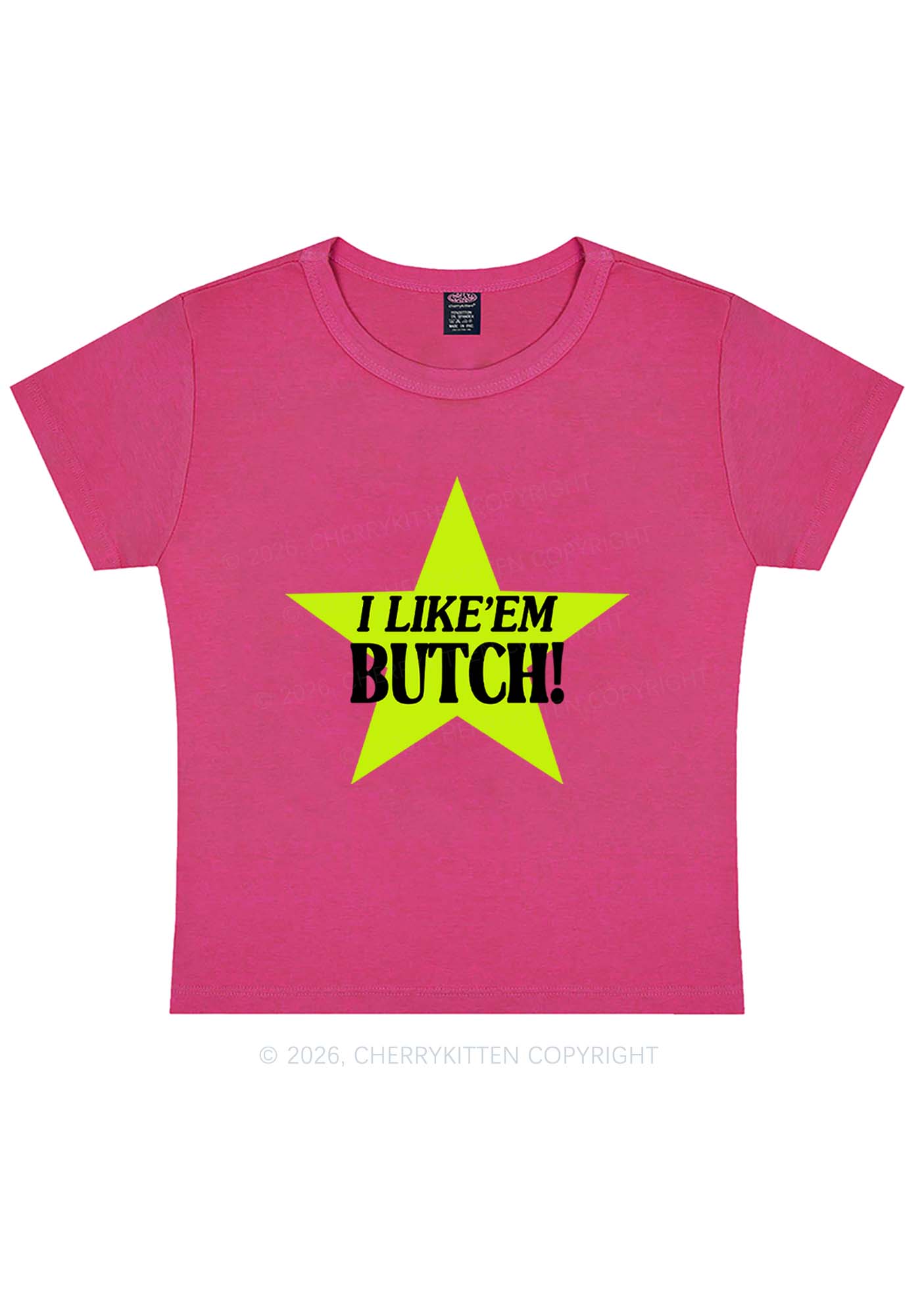 I Like Butch Pride Y2K Baby Tee Cherrykitten