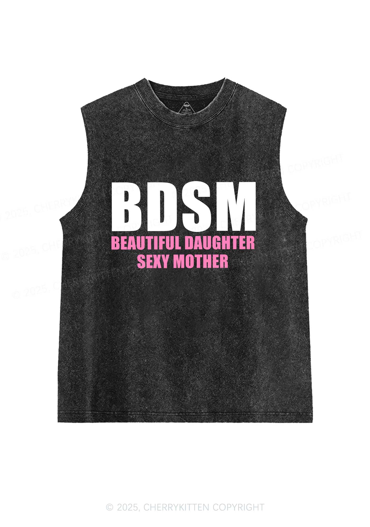 BDSM Daughter Mother Y2K Washed Muscle Tank Cherrykitten