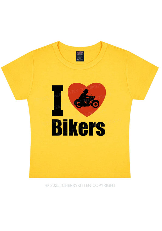 I Love Bikers Y2K Baby Tee Cherrykitten