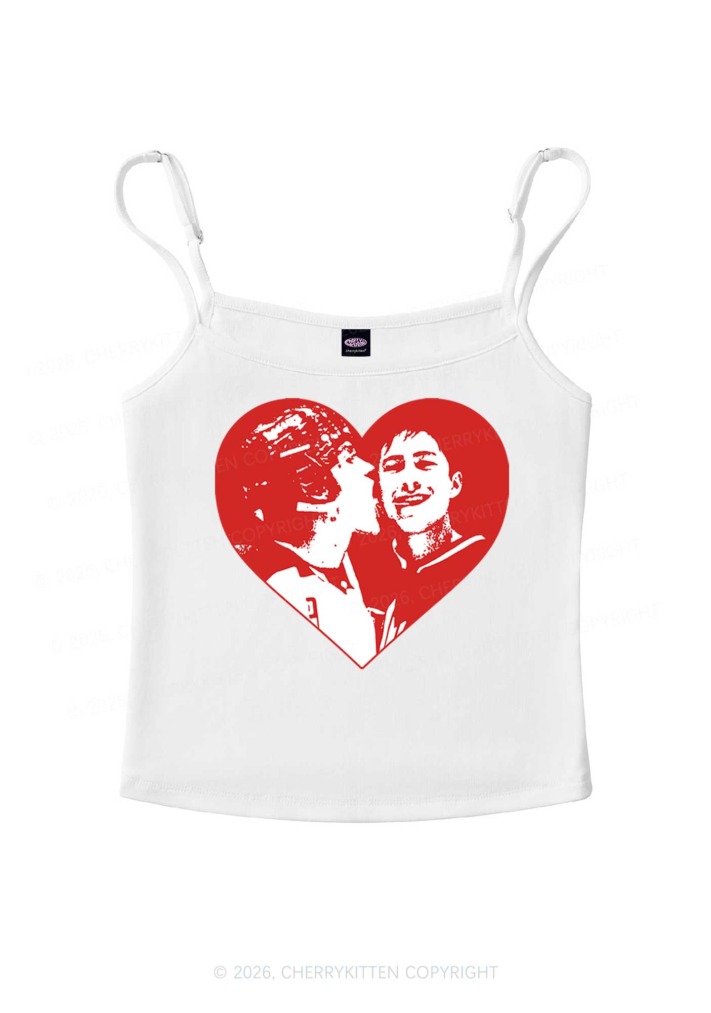 Red Heart Bros HR Y2K Spaghetti Strap Cami Cherrykitten
