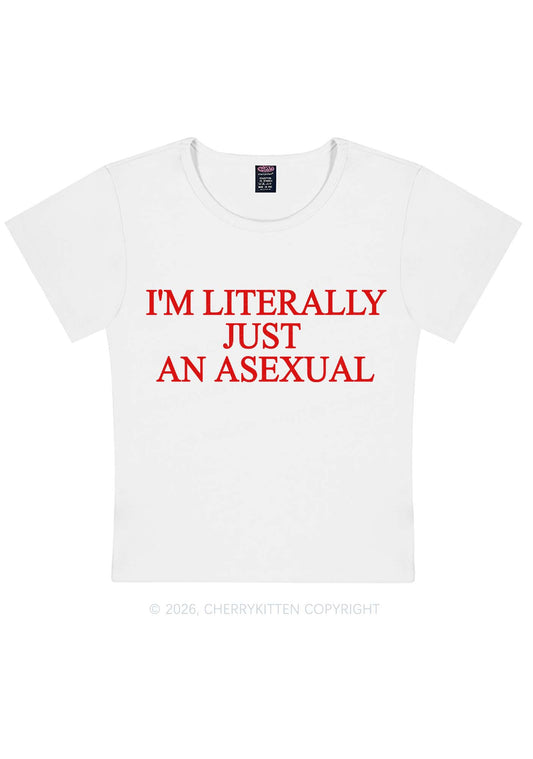 Im Literally Just An Asexual Pride Y2K Baby Tee Cherrykitten