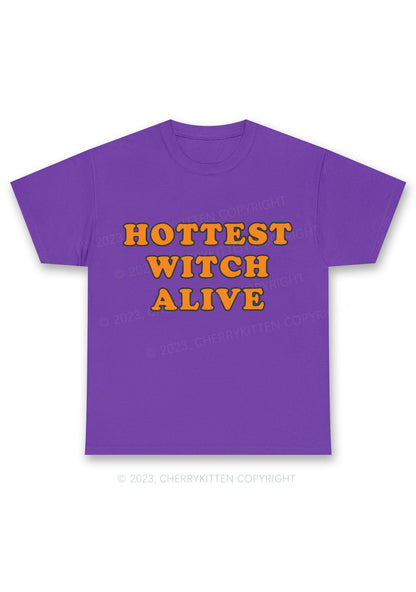 Hottest Witch Alive Halloween Chunky Shirt Cherrykitten