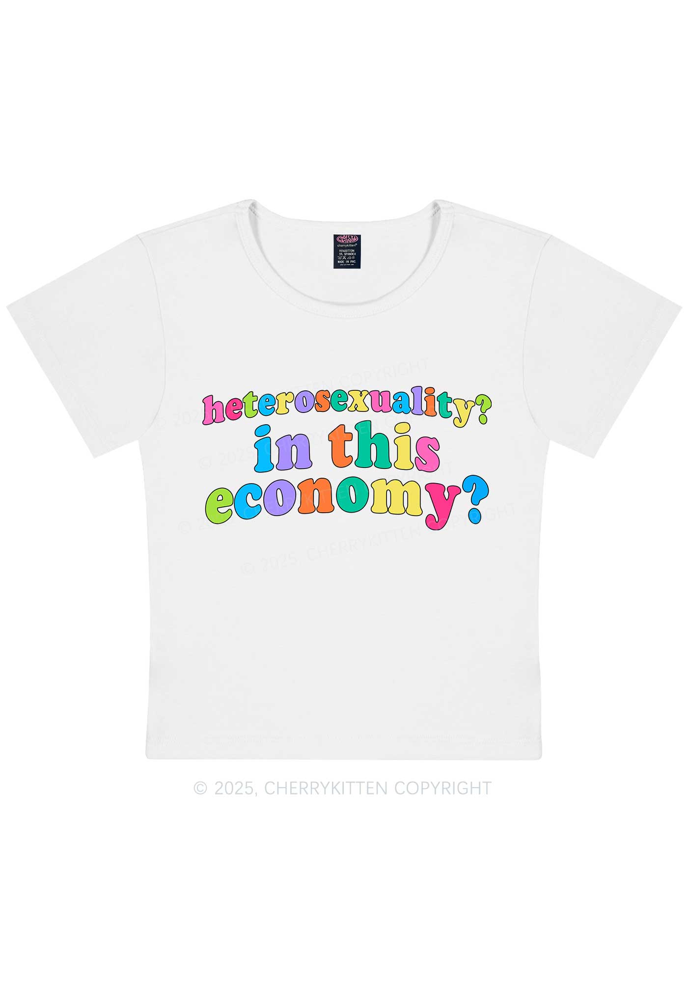 Heterosexuality In This Economy Pride Y2K Baby Tee Cherrykitten